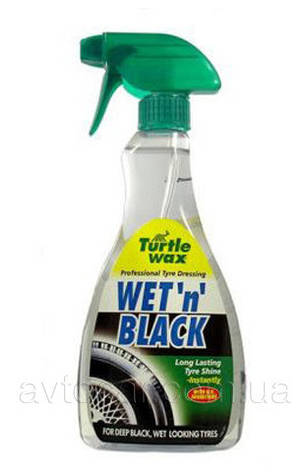 Поліроль для шин Чорний лоск "Wet N Black" тригер Turtle Wax спрей 500мл (53016/FG7723), фото 2