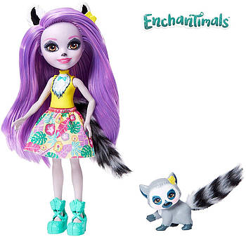 Лялька Енчантималсі  Ларису Лемур и один  Ринглет Mattel Enchantimals Larissa Lemur & Ringlet