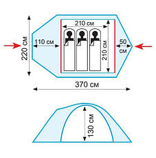 Намет Tramp Lair 3 v2 тримісний, фото 2