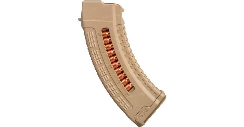 Магазин FAB Defense Ultimag AK 30R Tan кал. 7,62х39 з вікном. Колір - пісочний, фото 1