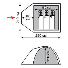 Намет Totem Indi тримісний, фото 2