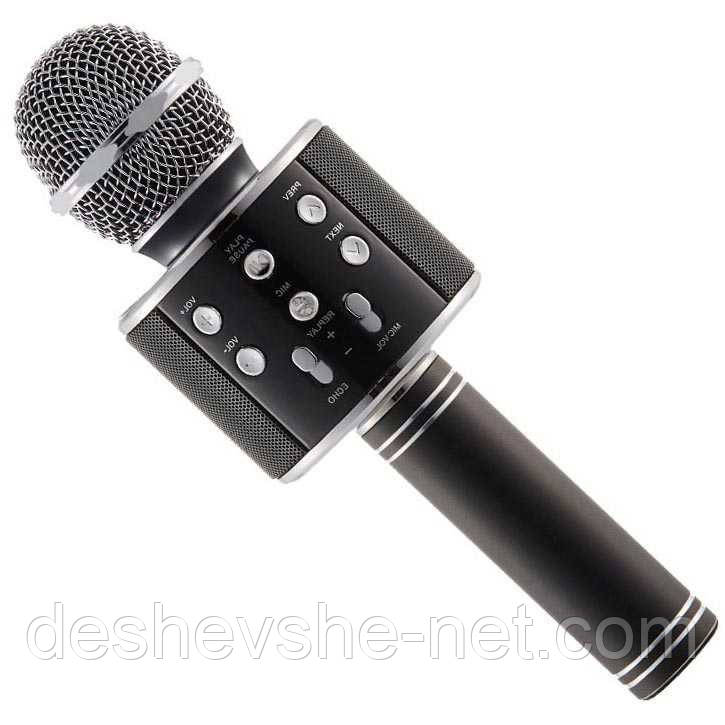 Бездротовий мікрофон караоке Ws-858, black, фото 1