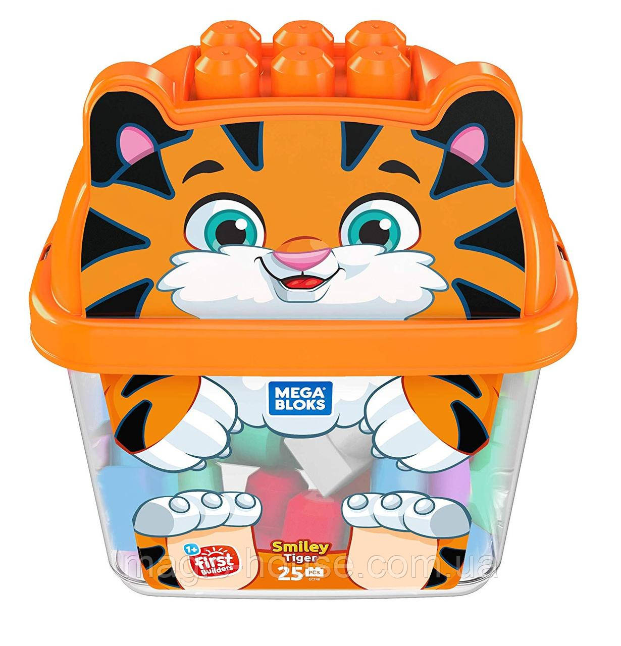 Мега Блокс Конструктор Тигр Багатобарвний Mega Bloks Smiley Tiger, Multicolor