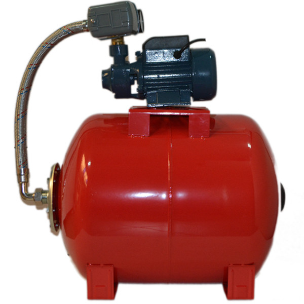 Насосна станція на базі насоса FWR QB60/PKM60 гарантія 2 р на баку 50 л Польща, червоний, фото 1