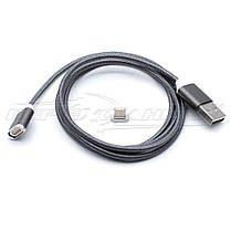 Магнітний кабель USB to Lightning, ганчірний кабель, 1 м, фото 3