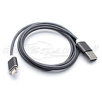 Магнітний кабель USB to Lightning, ганчірковий кабель, 1м, фото 2