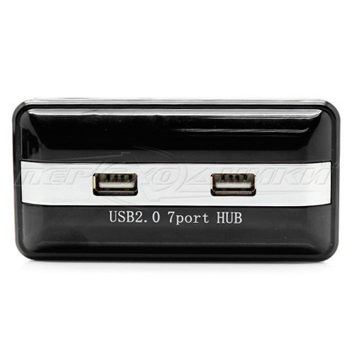 Активний USB 2.0 Hi-Speed HUB (хаб, перехідник) на 7 портів із блоком живлення