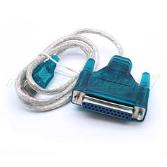 Кабель USB 2.0 to LPT DB25 паралельний порт IEEE 1284 25pin, High Quality, 1.5 м