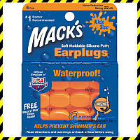 Детские беруши Mack's Pillow Soft Orange (6 пар!). США.