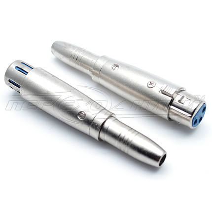 Перехідник гніздо 6.3 мм — гніздо XLR (метал), фото 1