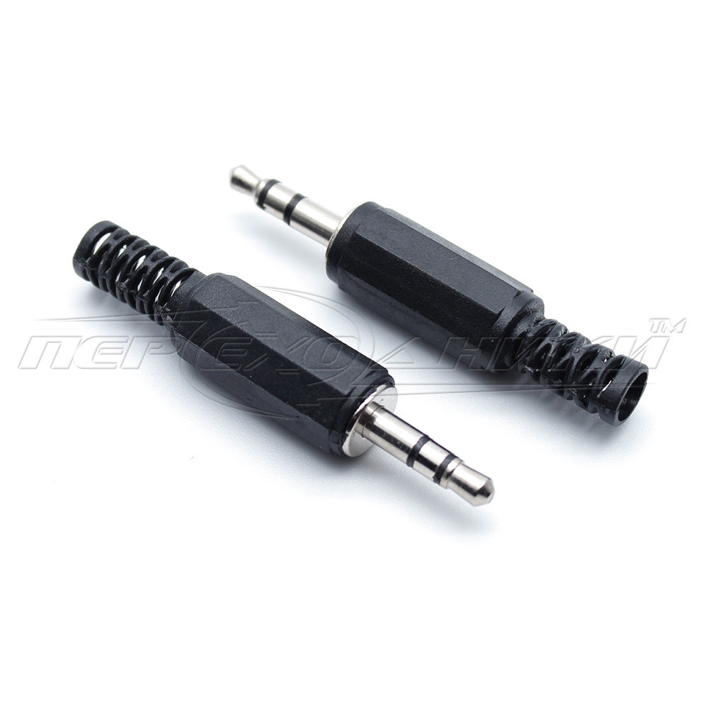 Роз'єм штекер 3.5 мм стерео на кабель (пластик)