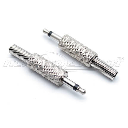 Роз'єм штекер 3.5 мм моно з пружиною (метал), фото 1