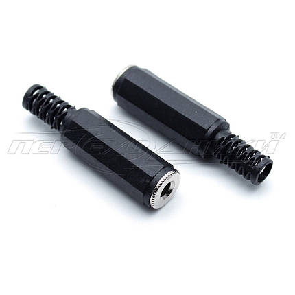 Роз'єм гніздо 3.5 мм стерео на кабель (пластик), фото 1