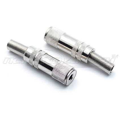 Роз'єм гніздо 3.5 мм стерео з пружиною (метал), фото 2