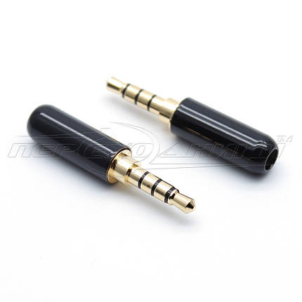 Роз'єм штекер 3.5 мм 4 pin HQ (метал), фото 1