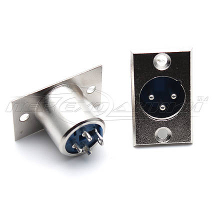 Роз'єм штекер XLR (Canon) 3 pin монтажне (метал), фото 1