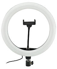 Кільцева LED лампа діаметр 12"-028 (30 см) з пультом Black 1 крепл.тел USB + Стійка, фото 6