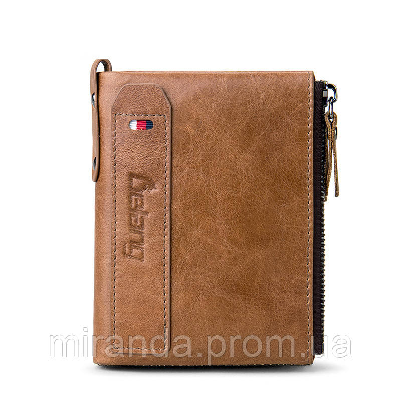 Кошелек портмоне мужской кожаный LIELANG (коричневый) - фото 1 - id-p1087387359