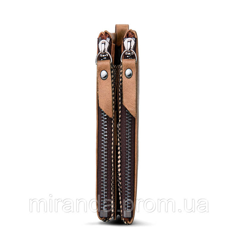 Кошелек портмоне мужской кожаный LIELANG (коричневый) - фото 4 - id-p1087387359