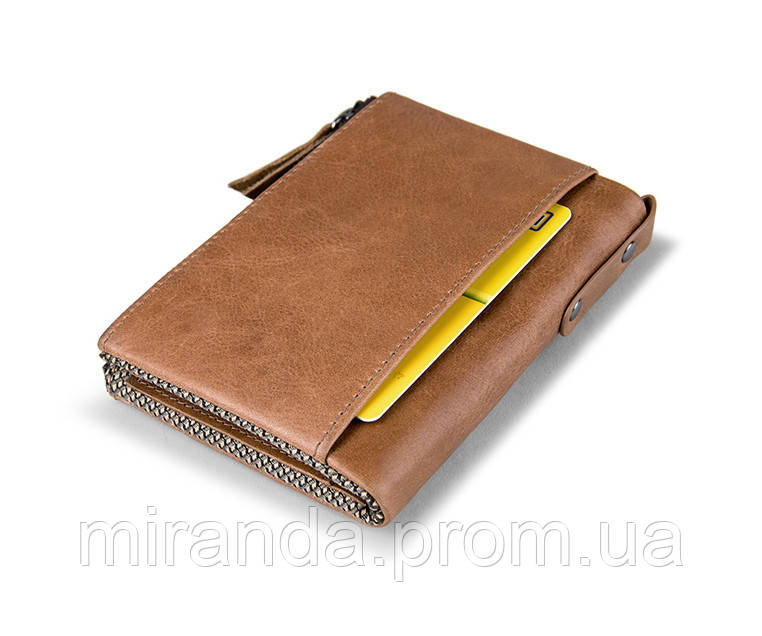 Кошелек портмоне мужской кожаный LIELANG (коричневый) - фото 6 - id-p1087387359
