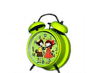 Часы на подарок будильник зеленые