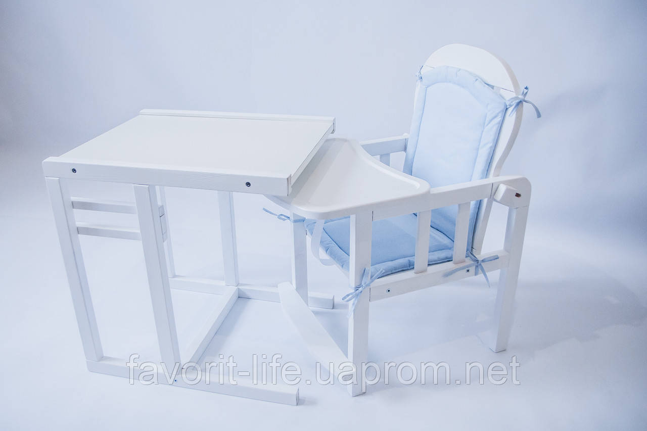 Стульчик для кормления -трансформер Детский сон KIDDY белый (59903) - фото 3 - id-p323412733