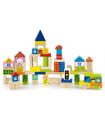 Набір будівельних блоків Viga Toys Зоопарк 50286 50 шт. (10234), фото 2