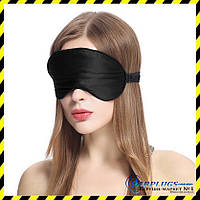 Шёлковые маски для сна Silenta Silk ОПТом (маска из шелка), чёрный + ПОДАРОК