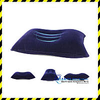 Дорожня надувна подушка прямокутної форми Silenta, dark blue