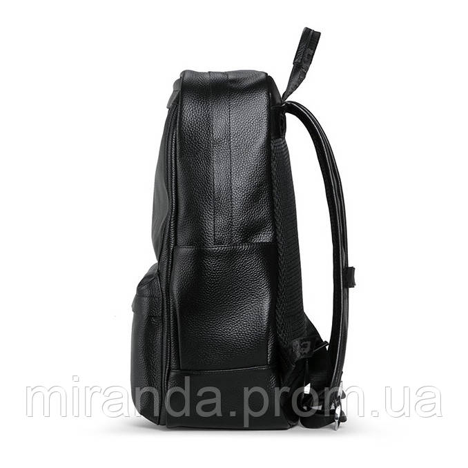 Кожаный рюкзак мужской городской LIELANG. Мужской рюкзак для ноутбука Черный - фото 5 - id-p1108329945