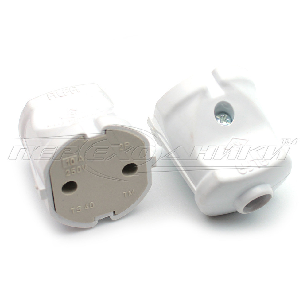 Розетка електрична 10A EU, пряма