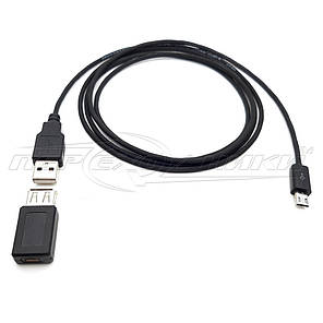 Кабель подовжувач micro USB через перехідник, фото 4