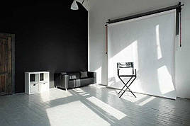 Студійний фон для фото вініловий 2.20 х 5.0 м. білий, матовий