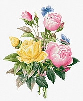 BU4003 Желтые розы и бенгальские розы . Luca-S. Набор для вышивания нитками