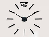 Часы настенные 3D "DIY" от 50 до 70 см цвет черный (ZH522-B)