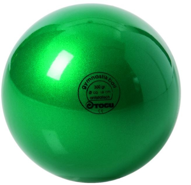 Мяч гимнастический лакированный 16 см 300гр Togu 430500, Зелёный: Gsport - фото 1 - id-p1412249493