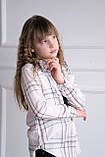 Стильна дитяча сорочка кліткоподібна TIFFOSI Португалія 10021571 Рожева форма для дівчат, фото 3