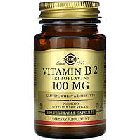 Витамин В2, SOLGAR "Vitamin B2 (Riboflavin)" 100 мг (100 капсул)
