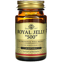 Маточное молочко SOLGAR "Royal Jelly" 500 мг (60 гелевых капсул)