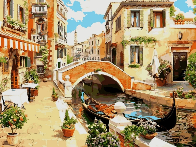 Картины по номерам 30х40 см. Babylon Венецианский мостик (VK-030) - фото 1 - id-p257188617