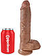Фалоїмітатор KING COCK 10INCH COCK WITH BALLS Tan, 25,5х5,4 см., фото 2