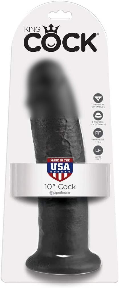 Фалоїмітатор KING COCK 10INCH COCK BLACK, 25,5х6,1 см., фото 1