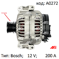 Генератор Mercedes Sprinter 2.2/2.7CDi, 12V-200A-6GR, 0124625020, A0131541102, 0131541102. AS A0272