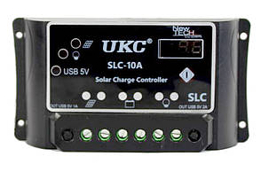 Контроллер заряда солнечных батарей UKC 10А 17 режимов Black