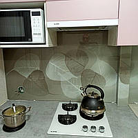 Рабочая поверхность на кухню / Стеклянный фартук Листья