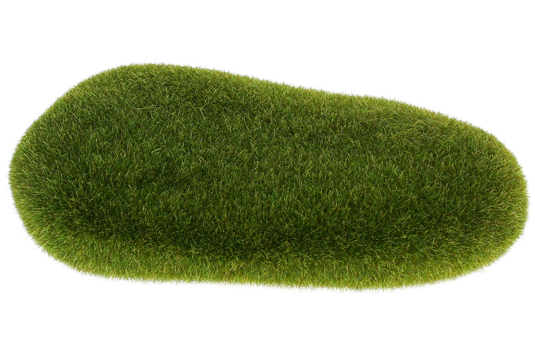 Декоративный Пластиковый Плоский Камень с Мхом 20,5см, Цвет - Травяной ...