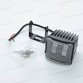 Фара-LED прямокутний з к 30W (15W*2) 10-30V 80*75*70mm Ближня PREMIUM Линзованная