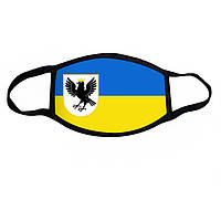 Маска защитная на лицо лого Украина герб Ивано-Франковской области 12*17 см (ms351 _2)