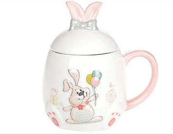 Чашка керам. 450мл "Веселий кролик" №DM138-E/Bonadi/(1)