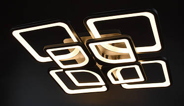 Люстра світлодіодна стельова LED світильник для квартири на стелю лед з пультом 25918 Чорний 10х56х56 см. ID 3944432, фото 4